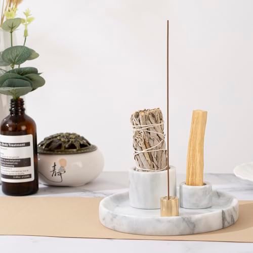 4 in 1 Marble Incense Holder for Meditation and Home Decor