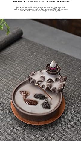 Comeon Two Fishes Incense Holder Ceramic Burner