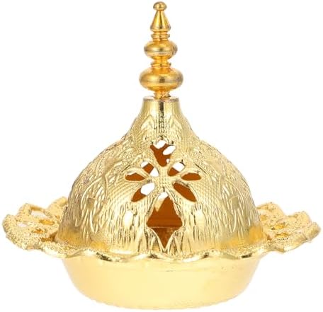 DOITOOL Incense Holder Set with Gold Censer and Brass Tray