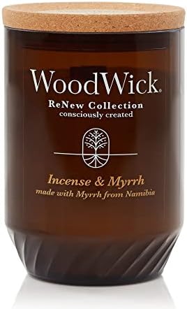 WoodWick Renew Large Candle Incense Myrrh 13oz Soy Wax Christmas Gift