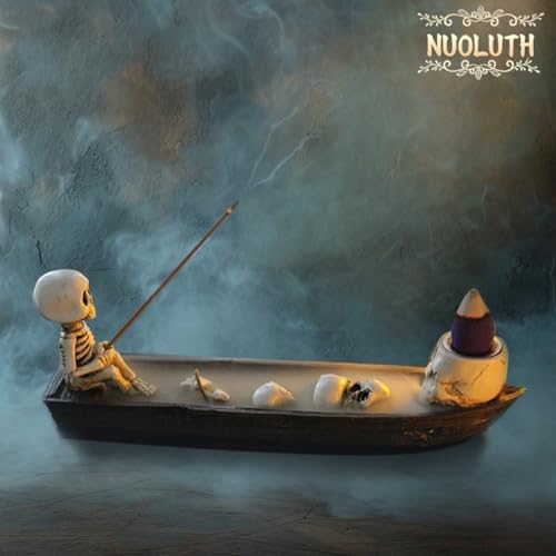 Gothic Skeleton Ship Incense Burner Holder