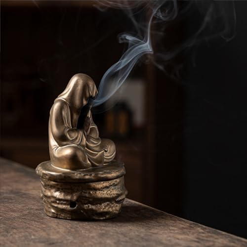 Cacukap Ceramic Zen Incense Holder with Buddha Statue