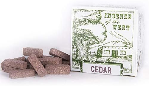Cedar Natural Wood Incense Bricks 40 Count Made in the USA
