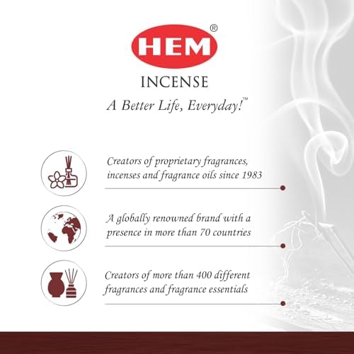 HEM Sandalwood Incense Sticks Pack of 6 120 Count 301g