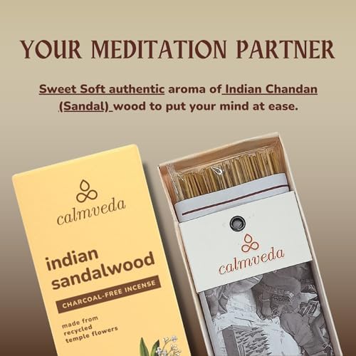 Calmveda Indian Sandalwood Incense Sticks 80 Count
