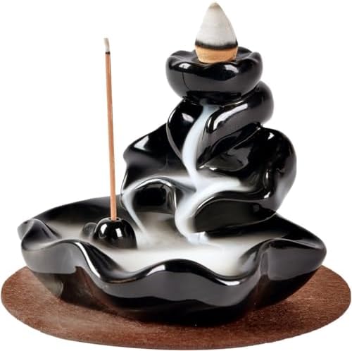 Waterfall Incense Burner with 10 Mixed Aromatherapy Cones