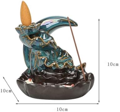 Reverse Flow Incense Burner with Blue Moon Design