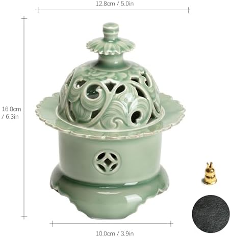 Hermit Life Celadon Three-Legged Incense Burner