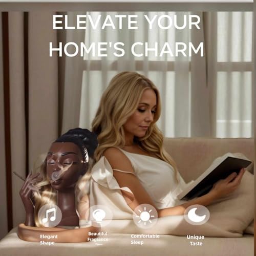 Elegant Black Woman Incense Burner Modern Design