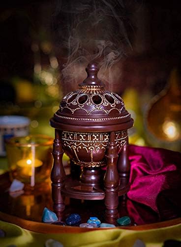 AM Charcoal Incense Burner - 4 Pillar Bakhoor Oud Holder 1