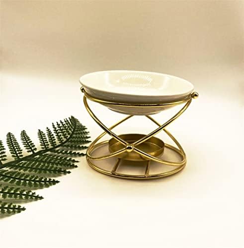 Creative Aroma Burner Oil Lamp Gold Black Ceramic Bowl