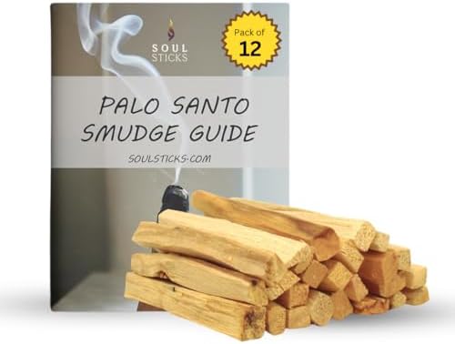 Ancientveda Peruvian Palo Santo Sticks 12 Pack with Smudge Guide