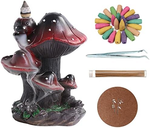 Simcat Backflow Incense Burner Holder with Cones and Sticks