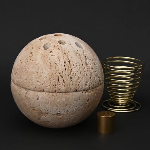 Handmade Travertine Incense Resin Burner Holder