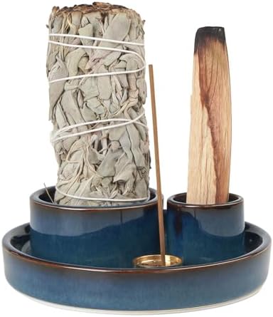 Gramstormax 4 In 1 Incense Holder with 9 Holes Blue Reactive