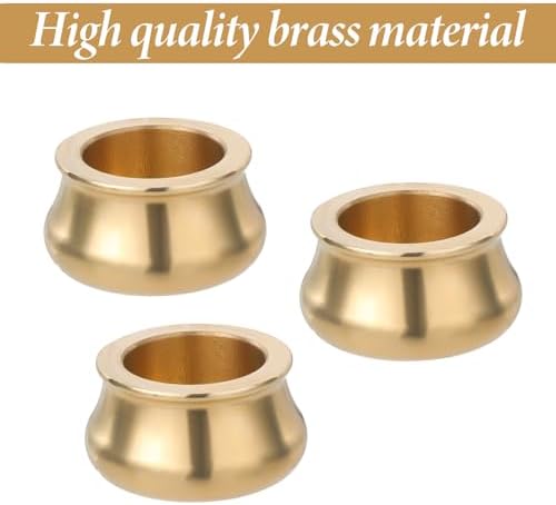3 Pcs Mini Brass Incense Holder Gold Plate Decor