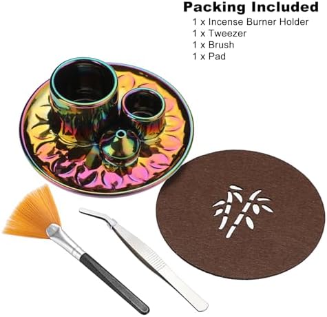 JUXYES 4 in 1 Ceramic Incense and Candle Holder