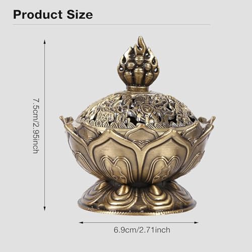 Vintage Style Bronze Incense Holder for Home Decoration
