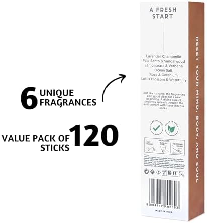 Folkulture Incense Sticks Set of 6 120 Sticks 45 Min Burn Time