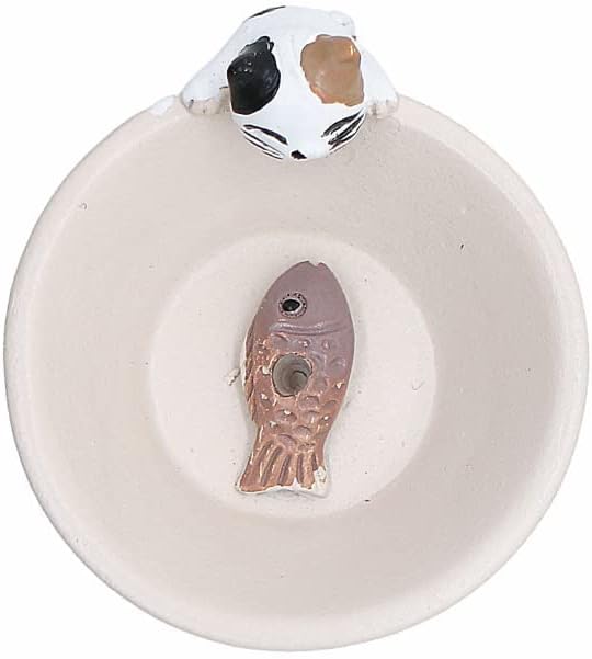 Newwe Mini Cat Incense Stick Holder Cute Animal Resin Burner