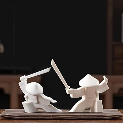 LYART Samurai Statue Incense Holder Tea Pet Decor
