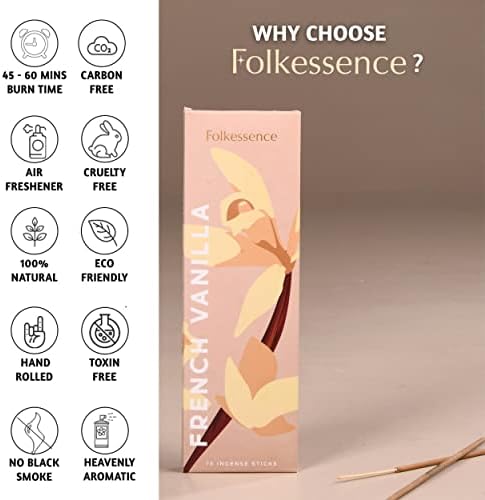 Folkulture Vanilla Incense Sticks Pack of 75