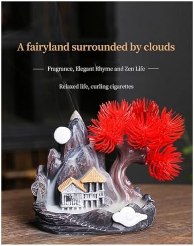 KTELI High Mountain Flowing Waterfall Incense Burner