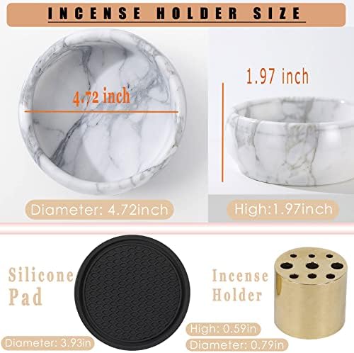 Natural Marble Incense Holder with 9 Holes 1