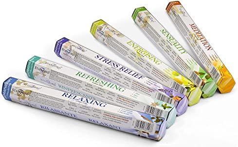 Stamford Premium Aromatherapy Hex Incense Sticks 120 Count Gift Set