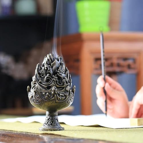 3PCS Mini Brass Lotus Incense Holder Set for Home Office Decor