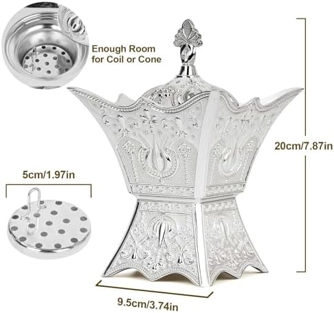 Bakhoor Incense Burner - Trophy Shape Silver