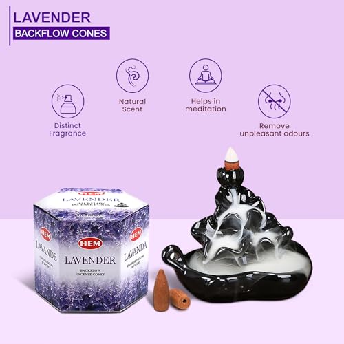 HEM Precious Lavender Incense Cones 120 Count