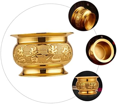 Delicate Gold Incense Burner for Home Decoration and Meditation