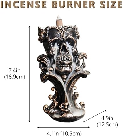 Comeon Backflow Incense Burner Skull Design