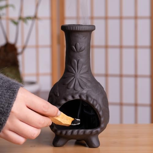Elegant Handmade Black Palo Santo Holder for Incense and Sage