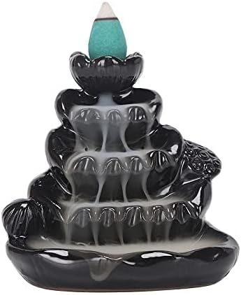 Handmade Ceramic Backflow Incense Holder for Zen Decor