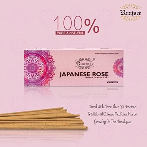Raajsee Japanese Rose Incense Sticks 100 Gm Pack