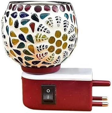 Electric Camphor Diffuser with Night Light Ceramic 3x3x3 Inches 1 Piece