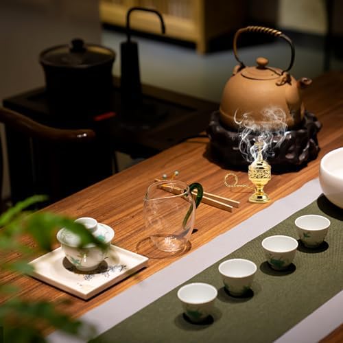Yawlsow Gold Incense Burner with Cross Design