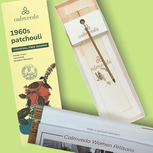 1960s Patchouli Incense Sticks Pack - 80 Sticks Charcoal Free