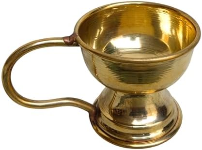 Traditional Brass Dhoop Dani with Handle 5 Inch Incense Holder