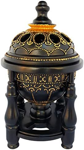 AM Charcoal Incense Burner - 4 Pillar Bakhoor Oud Holder