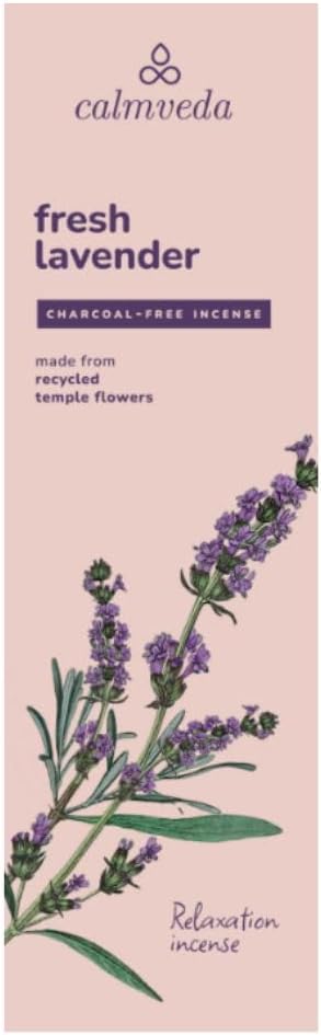 Calmveda Fresh Lavender Incense 80 Sticks Charcoal Free