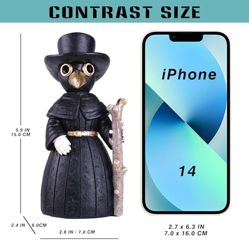 2025 Upgrade Plague Doctor Incense Holder Handmade Resin Decoration for Home and Stress Relief