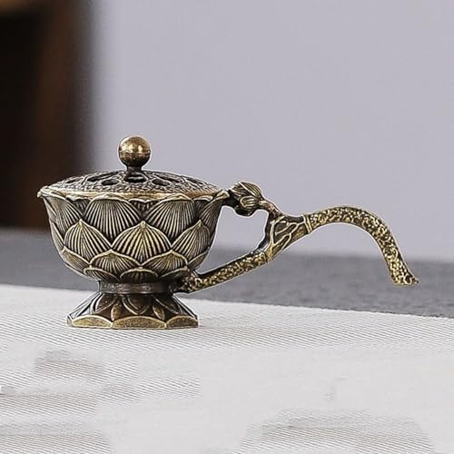 Leadigol Lotus Incense Burner Brass Holder for Cones