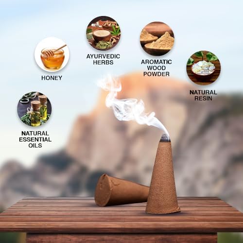 ARO VATIKA Vedic Natural Masala 120 Incense Cones Pack of 12 Boxes