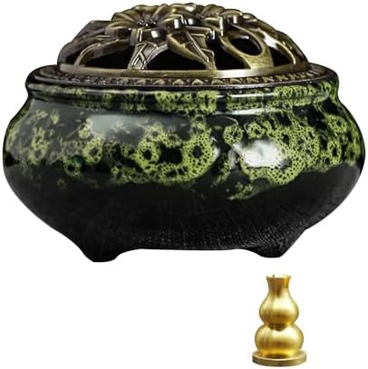 Ceramic Incense Burner with Lid and Holder