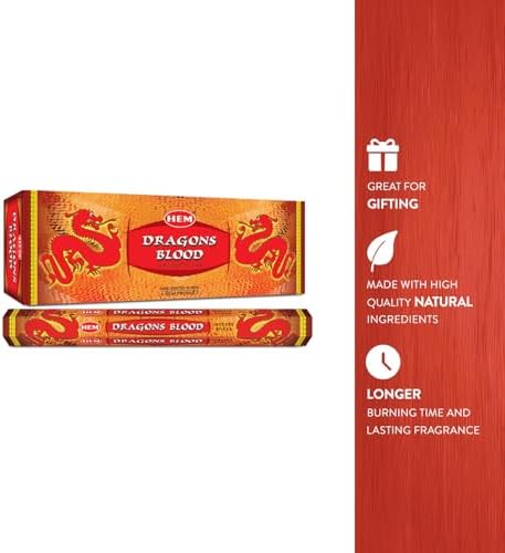 Hem Dragons Blood Incense Sticks 120 Count Box