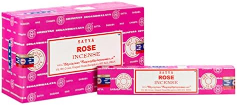 Satya Nag Champa Rose Incense Sticks 12 Count