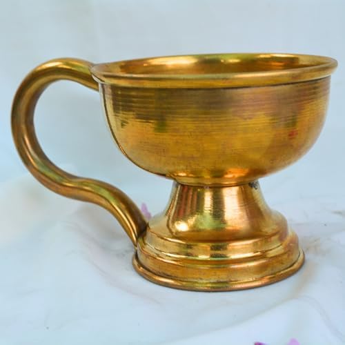 Traditional Brass Dhoop Dani with Handle 7 Inch Incense Holder